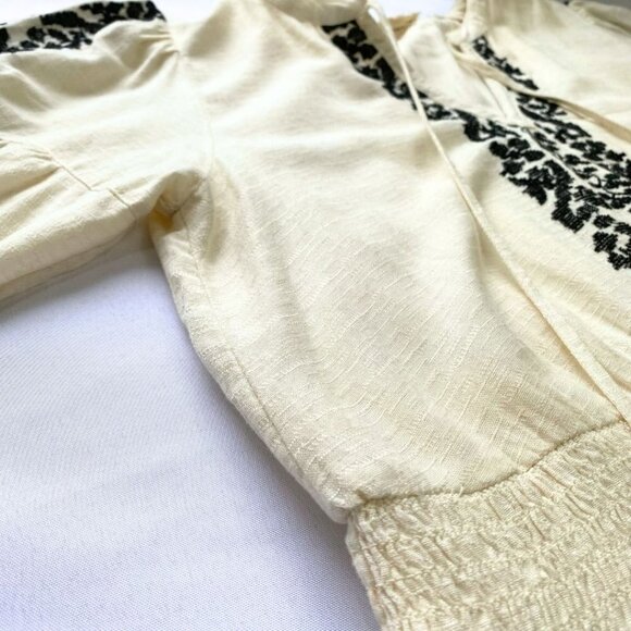 FAT FACE DEVIN IVORY WHITE BLACK EMBROIDERED BOHEMIAN MAXI DRESS - 4R - Picture 11 of 14